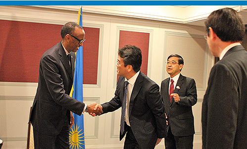 ポール・カガメ ルワンダ大統領訪日に際し、福岡副学長が日本政府主催の各種会合に参加