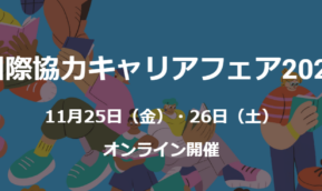 【オンライン】国際協力キャリアフェア2022個別相談会【11月26日終日】