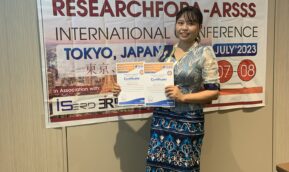 国際学会でミャンマーからの留学生がEXCELLENT PAPER賞を受賞